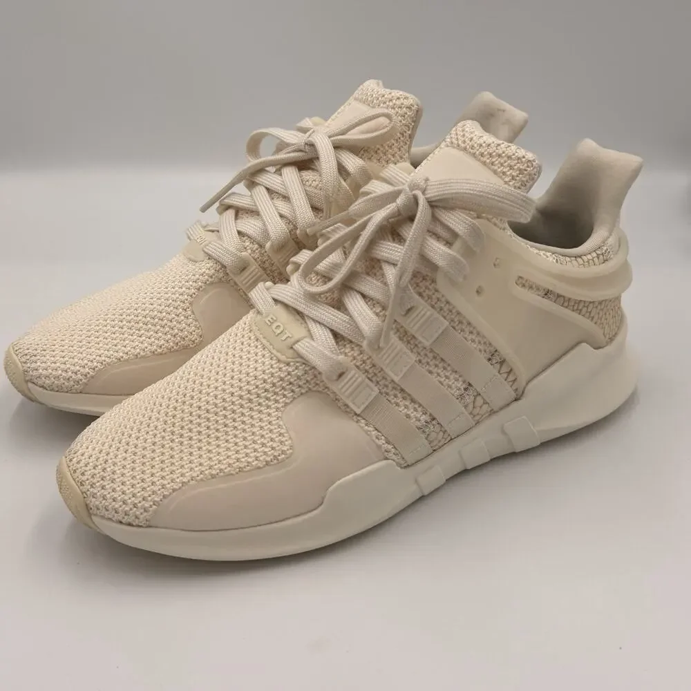 Adidas EQT Support ADV Cream White Snakeskin Detail Shoes Mens BY9586 Size US 9